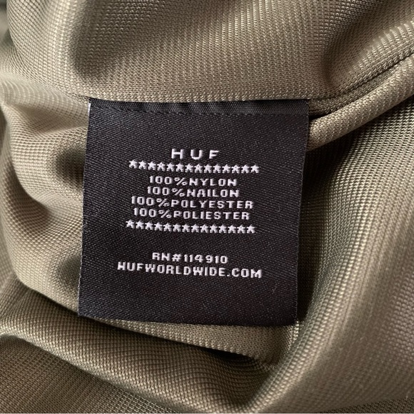 HUF triple triangle army green windbreaker jacket size medium - Picture 10 of 10